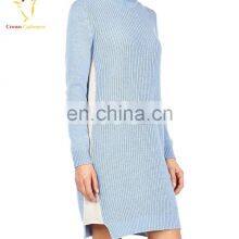 Модельный толстый вязаный черленковый длинный объемный свитер-платье thumbnail-3