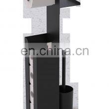 New Design Iron Powder Coating Toilet Roll Paper Holder With Toilet Brush thumbnail-5