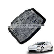All-Weather TPE Multi-Layer Laser Non Slip Second Layer Rear Trunk Mats Customized For Tesla Model 3 2017-2019 thumbnail-5