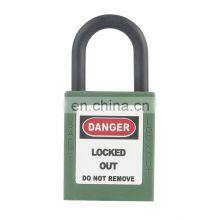 38mm Nylon Plastic Key Master Padlock Shackle Colorful Industrial Loto Safety Padlock thumbnail-5