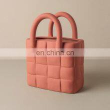 Wholesale INS Bud Vase Ceramic Art Geometric Flower Shape Floral Moranti Wedding Centerpieces & Table Decorations Ceramic Vase thumbnail-5