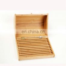 Freshness Preservation Natural OEM Bamboo Bread Box Kitchen Food Storage Container Pantry Organizer Kitchen & Tabletop thumbnail-5