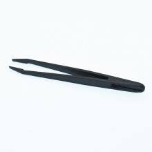 Black Plastic Tweezers Clean Carbon Fiber Tweezers Pointed Flat Elbow Round 93305 thumbnail-4