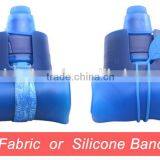 2016NEW Sports Outdoor 500ml/16oz Foldable Silicone Water Bottle, With Screw Lid Platinum Material thumbnail-2