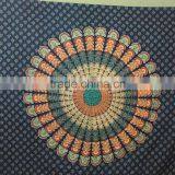 Gypsy Blue Cotton Tapestry Tribal Mandala Beach Cover Throw Hanging Bedsheets From India thumbnail-3