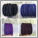 Genuine Ostrich Leather High End 100% Real Ostrich Skin Leather Cord for DIY Bracelet thumbnail-4