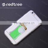 Funcy Liquid Milk Bottle Transparent Soft Smartphone Case for Iphone 6+