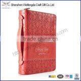 Deluxe Embossed pu Faux Leather Bible Cover for Church