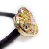 Double Layer Style Hollow Design Heart Hair Tie With Charming Stones thumbnail-1