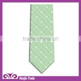 Wholesale Green Silk Grid Mens Neckties