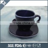mystery violet coffee cup and saucer with square shape 180cc