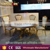 Modern Luxury Stainless Steel Round Wedding Tables for Glass Used Round Wedding Tables