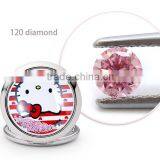Winho Red Corals Design Pocket Mirror With Crystal Cover thumbnail-4