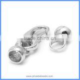 Wholesale White Rhodium Plated 925 Sterling Silver Lobster Spring Clasp With End Cap For Pearl Jewelry SC-CZ040 thumbnail-5