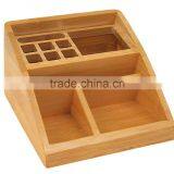 Desk Stationery Organiser Pen Pencil Holder Bamboo Desktop Organiser wholesale                        
                                                Quality Choice