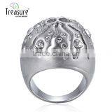 Treasure Factory 2015 New Design Rings Silver Jewelry Hollow Out Spider Shape Set Auger Alloy Ring thumbnail-3