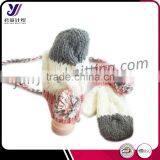 Fashion Winter Full Finger Neck Hung Knitted Gloves Woolen Felt Gloves Factory Wholesale Sales (accept the Design Draft) thumbnail-2