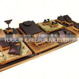 Elegent Jewelry Display Naturn Woon Crave Pattern High-end Design Jewelry Display Stand Display Set Custom Jewelry Display thumbnail-1