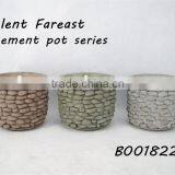 534 White Unscented Candle for Outdoor Usage Stone Granule in Cement Tank Pot Candles thumbnail-4