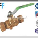 china 1/2"-- 1" water Brass compression Ball Valve with Drain