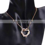 18k Women Fashion Gold Heart Necklace Designs Girls High Quality 2015 thumbnail-4