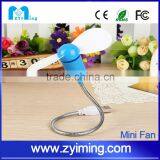Zyiming Sell Summer Popular Portable Mini Fan YM-F20 Usb Fan Clock With Strong Wind