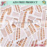 Fashion White Irregular Strips Woven Lace Fabric Embroidery Stone for Garment thumbnail-3