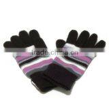 TYCAP130 Five Fingers Striped Knitted Gloves