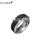 2016 Hot Selling 8mm Rings Wedding Rings Band Fashion High Polish Carbon Fiber Titanium Band thumbnail-1