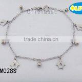 Olivia Jewelry Hotsale Stainless Steel New Gold Anklet Designs For Girls With Ten Charm thumbnail-1