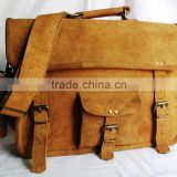 2571 Hot Selling Brown Suede Leather Unisex Crossbody Messenger Bag