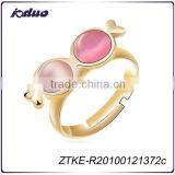 Personality Charm Rose Gold Opal Ladies Gold Finger Ring thumbnail-1