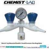 Small Size Chemical Resistant Bench-top Mounted Laboratory Solid Brass Double-head Gas Cock thumbnail-3