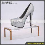 Factory Supply Acrylic and Steel Combined Display Stool for Shoes Advertising