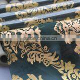 11 Inch Cotton Polyester Voile Ribbon Gold Foil Print Table Runner thumbnail-1