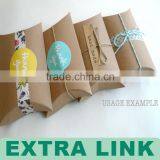 Custom Logo Printed Decorative Kraft Paper Pillow Box
