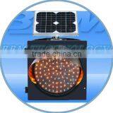 300mm Solor Powered Yellow Flashing Traffic Light