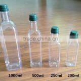 ANTIQUE CLEAR/GREEN SQUARE PLASTIC COOKING OIL BOTTLE 200ML 250ML 500ML 1000ML