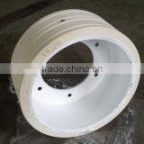 Groove Pattern Solid Tire With White Rim 10x4 thumbnail-4