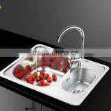 Factory Directly Stainless Steel 304 Double Groove Kitchen Xiancai Basins Sink Sink Drawing thumbnail-1