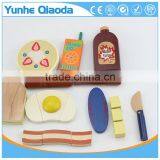 Fun Durable Wooden Food Set for Years of Play Wooden Breakfast Set Solid Wood Version thumbnail-1