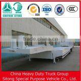 China Heavy Duty Truck Car Lowbed Semi Trailer With 3 Axle for Sale thumbnail-6