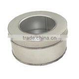 All Sorts of Metal Cookie Can Box Cookie Cosmetic Tin Box With Pvc Window thumbnail-1