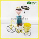 Wholesale High Quality Bicyle Design Doll Handicraft Yard Ornament thumbnail-1