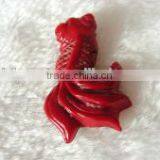 Wholesale 25-40mm Red Goldfish Cheap Natural Coral Necklace Pendants thumbnail-1