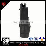 Black Full Grain Leather Waterproof Canvas Combat Jungle Military Boots thumbnail-4