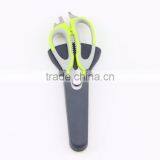 Green Handle Stainless Steel Blade Magnetic Kitchen Scissors With Cover thumbnail-5