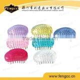 High Quality Transparent Plastic Small Handle Cleaning Bath Brush thumbnail-2