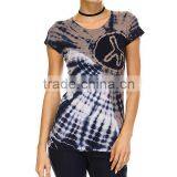 Gray & Black Tie-Dye Scoop Neck Tee thumbnail-1