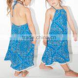 Beautiful Boho Printed Rayon One Piece Girls Party Dresses Children Girl Clothings Kids Model Dresses 2016 HSD5736 thumbnail-1